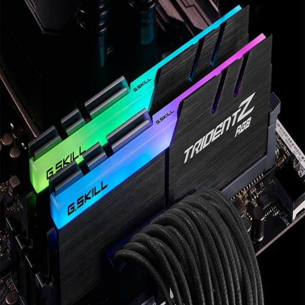 رم دسکتاپ DDR4 دو کاناله 3200 مگاهرتز CL16 جی اسکیل سری TRIDENT Z RGB ظرفیت 32 گیگابایت بسته دو عددی