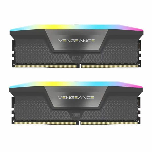 رم دسکتاپ DDR5 دو کاناله 5200 مگاهرتز CL40 کورسیر مدل VENGEANCE RGB ظرفیت 32 گیگابایت